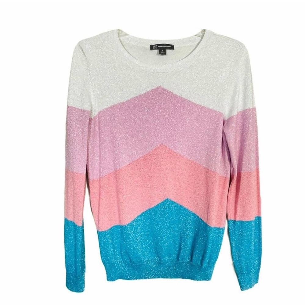 INC International Concepts Multicolor Chevron Sweater